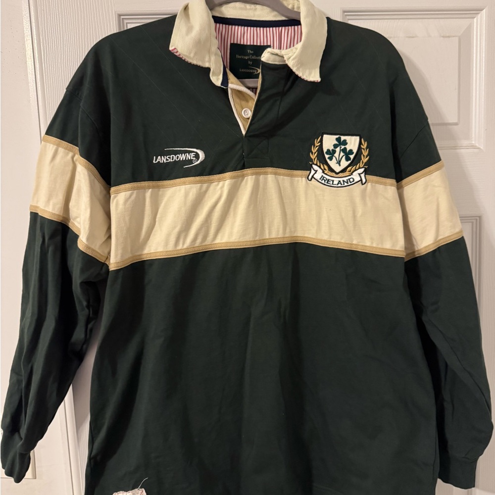 Lansdowne Ireland Rugby Shirt Green and Cream